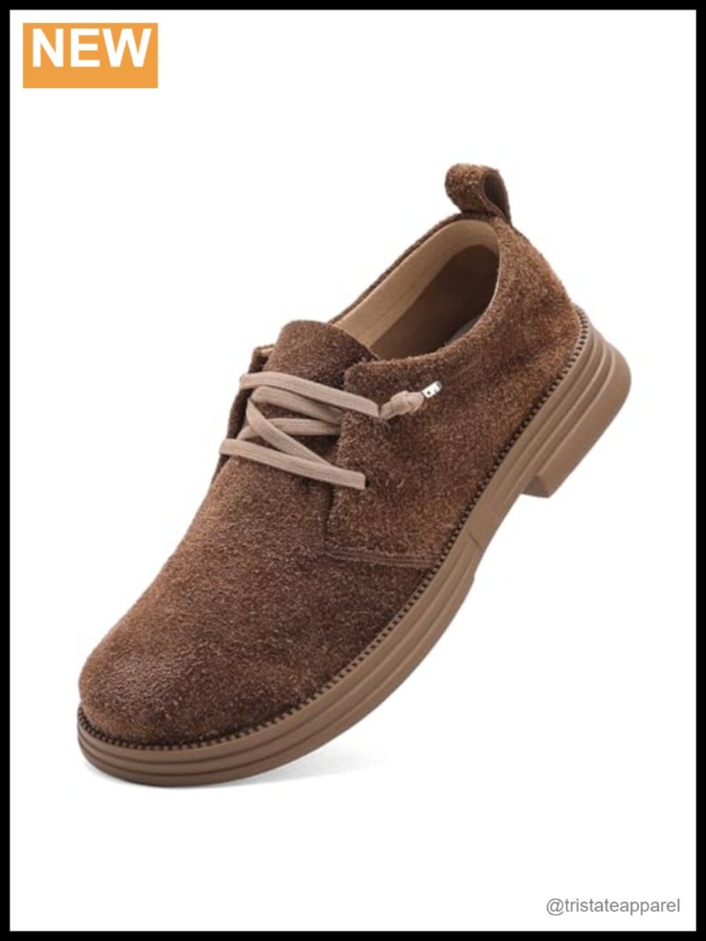Suede Platform Oxford Foldable Lace Up Round Toe Travel Walking Shoes